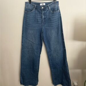 MICA High Rise Pleated Wide Leg Stretch Comfort Blue Women's Jeans size 29 NWOT